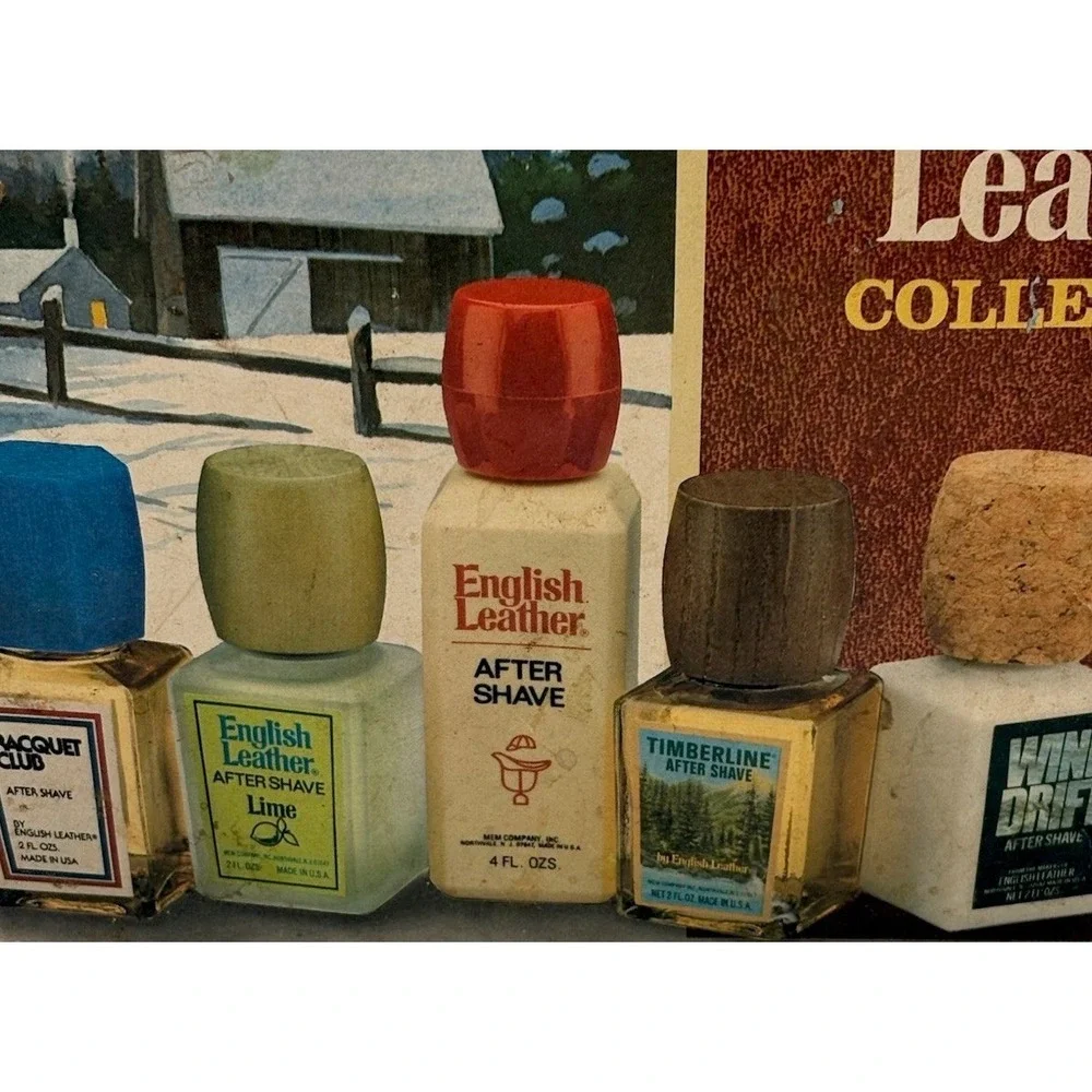 Vintage English Leather Collection 5 Bottle Gift Set Aftershave Cologne Mem Co.